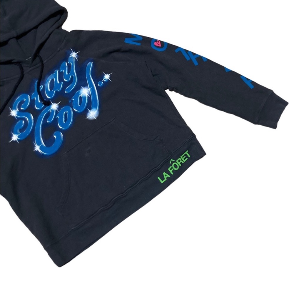 MOTHER The Square Hoodie “Stay Cool” Women’s in Grey Motif sweatshirt top - Picture 2 of 3